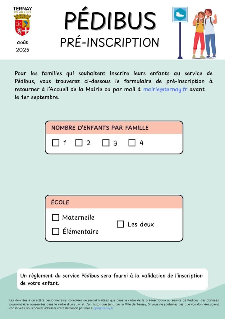 Image du document Formulaire Pré-inscription Pédibus