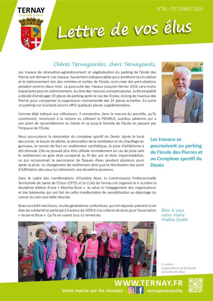 Image du document Lettre de vos élus n°26