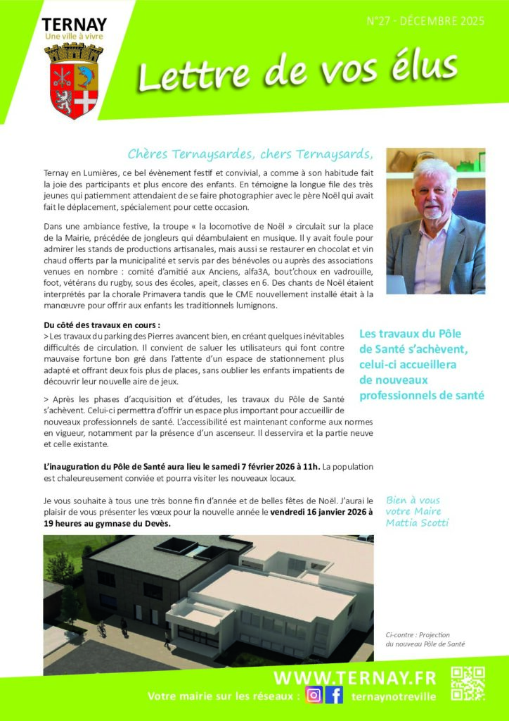 Image du document Lettre de vos élus n°27