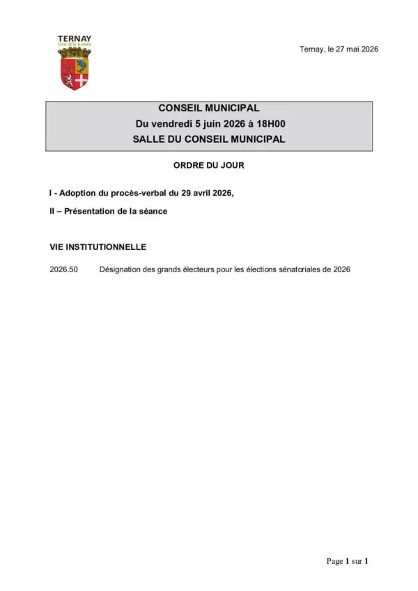 Image du document 2026 06 05 – Ordre du jour